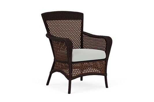 Lloyd Flanders - Grand Traverse Dining Armchair In Caramel Finish With Callen Celadon Fabric - 713010362024 view 1