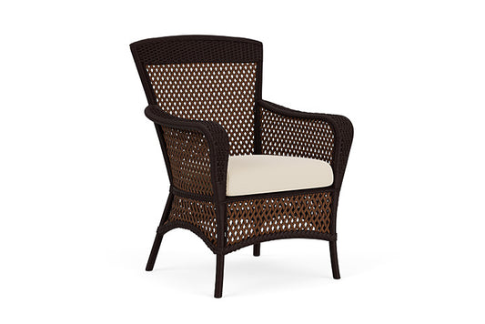 Lloyd Flanders - Grand Traverse Dining Armchair In Caramel Finish With Callen Pearl Fabric - 713010362021 view 1