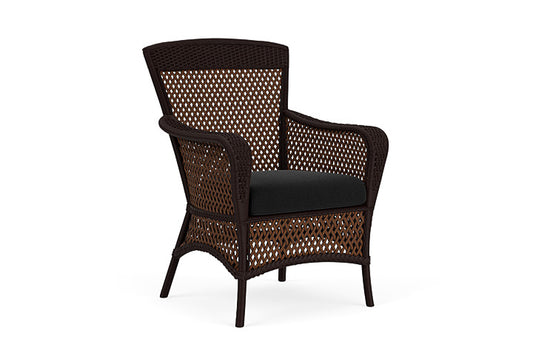 Lloyd Flanders - Grand Traverse Dining Armchair In Caramel Finish With Canvas Black Fabric - 71301036157 view 1