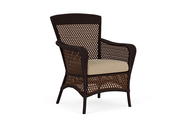 Lloyd Flanders - Grand Traverse Dining Armchair In Caramel Finish With Fife Sahara Fabric - 71301036742 view 1