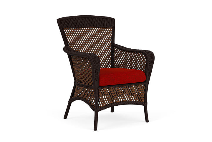 Lloyd Flanders - Grand Traverse Dining Armchair In Caramel Finish With Partyline Lollipop Fabric - 713010362054 view 1
