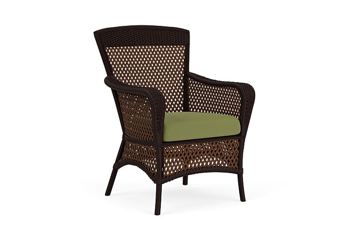 Lloyd Flanders - Grand Traverse Dining Armchair In Caramel Finish With Reflections Grass Fabric - 713010362051 view 1
