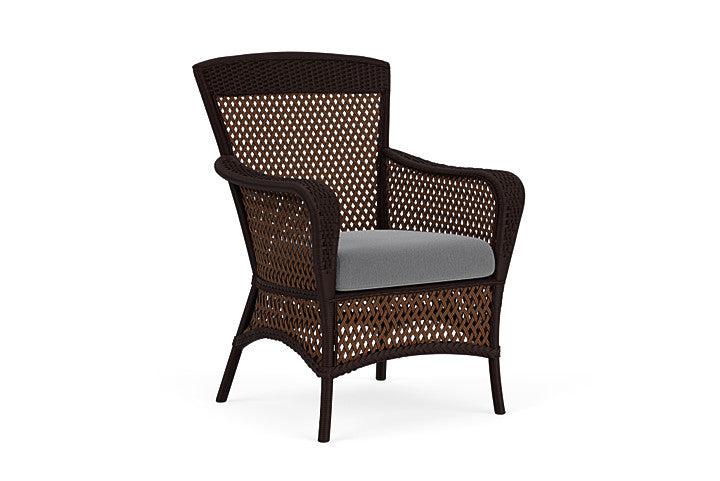 Lloyd Flanders - Grand Traverse Dining Armchair In Caramel Finish With Remy Graphite Fabric - 713010362003 view 1