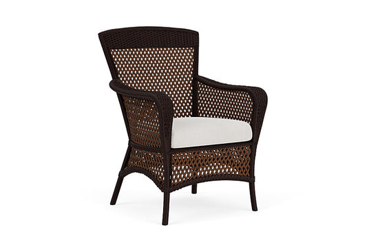 Lloyd Flanders - Grand Traverse Dining Armchair In Caramel Finish With Rollo Linen Fabric - 713010362020 view 1
