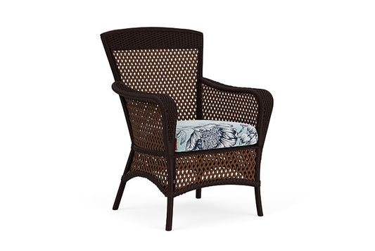 Lloyd Flanders - Grand Traverse Dining Armchair In Caramel Finish With Serena Floral Meadow Fabric - 713010362079 view 1