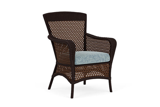Lloyd Flanders - Grand Traverse Dining Armchair In Caramel Finish With Serene Ocean Fabric - 713010362032 view 1