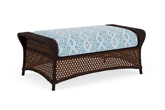 Lloyd Flanders - Grand Traverse Large Ottoman In Caramel Finish With Aman Capri Fabric - 713270361800 view 1