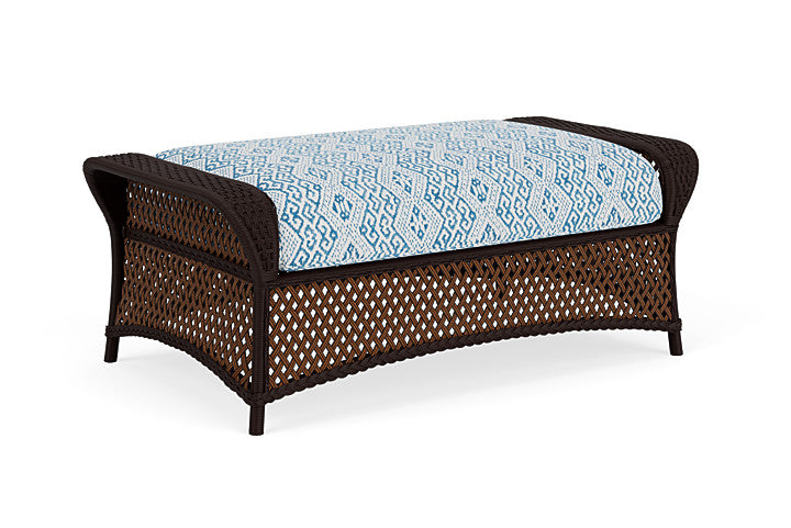 Lloyd Flanders - Grand Traverse Large Ottoman In Caramel Finish With Aman Capri Fabric - 713270361800 view 2
