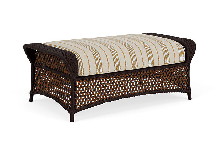 Lloyd Flanders - Grand Traverse Large Ottoman In Caramel Finish With Amber Waves Fabric - 713270362044 view 1