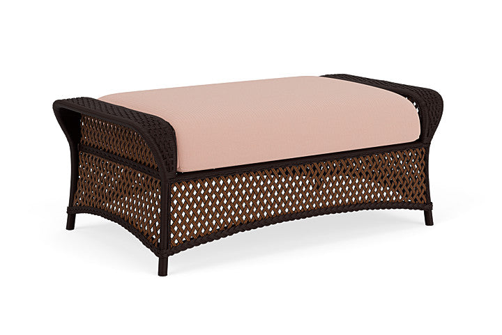 Lloyd Flanders - Grand Traverse Large Ottoman In Caramel Finish With Azulu Clay Fabric - 713270362033 view 2