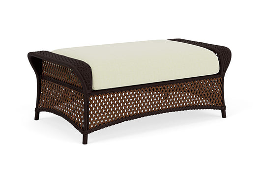 Lloyd Flanders - Grand Traverse Large Ottoman In Caramel Finish With Bamboo Bay Meadow Fabric - 713270362060 view 2