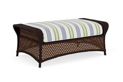 Lloyd Flanders - Grand Traverse Large Ottoman In Caramel Finish With Berkely Hall Green Fabric - 713270362062 view 1