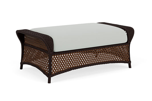 Lloyd Flanders - Grand Traverse Large Ottoman In Caramel Finish With Callen Celadon Fabric - 713270362024 view 2