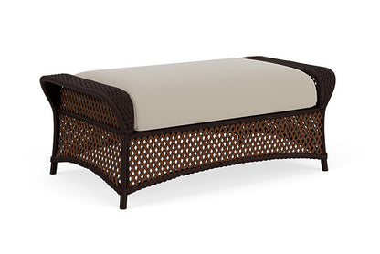Lloyd Flanders - Grand Traverse Large Ottoman In Caramel Finish With Callen Driftwood Fabric - 713270362023 view 1