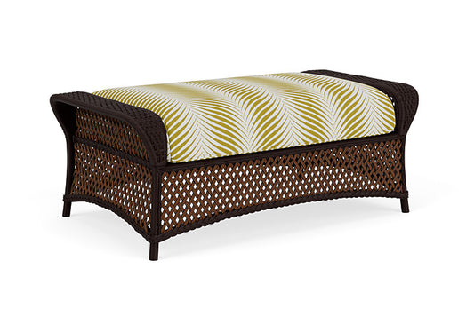 Lloyd Flanders - Grand Traverse Large Ottoman In Caramel Finish With Clock Out Dew Fabric - 713270362083 view 1