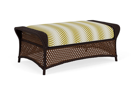 Lloyd Flanders - Grand Traverse Large Ottoman In Caramel Finish With Clock Out Dew Fabric - 713270362083 view 2