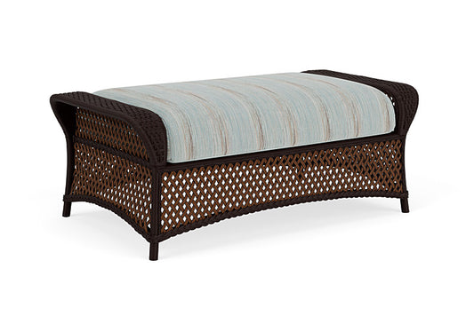 Lloyd Flanders - Grand Traverse Large Ottoman In Caramel Finish With Colorwave Mist Fabric - 713270362072 view 1