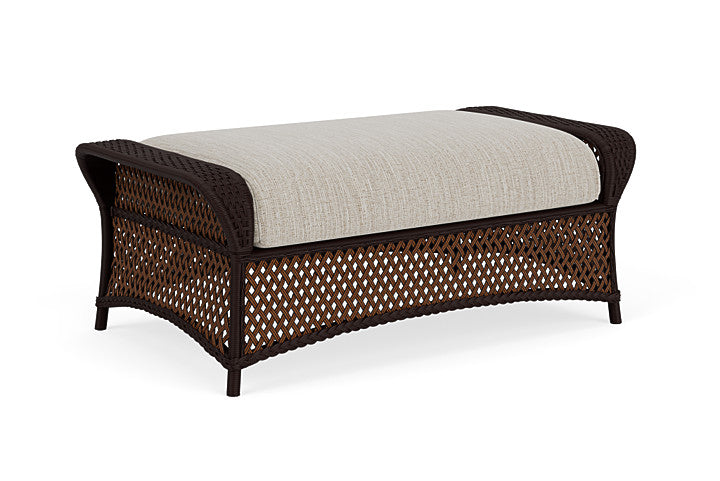 Lloyd Flanders - Grand Traverse Large Ottoman In Caramel Finish With Friendly Flax Fabric - 713270362026 view 1