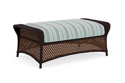 Lloyd Flanders - Grand Traverse Large Ottoman In Caramel Finish With Hansen Seaglass Fabric - 713270361926 view 2