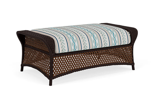 Lloyd Flanders - Grand Traverse Large Ottoman In Caramel Finish With Ilona Resort Fabric - 713270362069 view 2