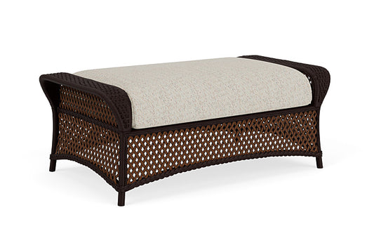 Lloyd Flanders - Grand Traverse Large Ottoman In Caramel Finish With Knotty Mineral Fabric - 713270362046 view 1