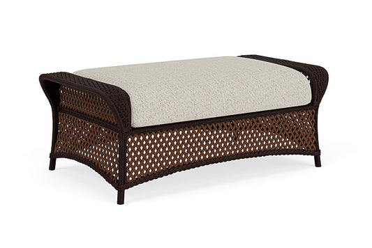 Lloyd Flanders - Grand Traverse Large Ottoman In Caramel Finish With Knotty Mineral Fabric - 713270362046 view 2