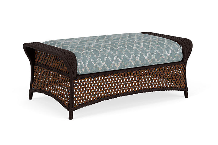 Lloyd Flanders - Grand Traverse Large Ottoman In Caramel Finish With Luna Mist Fabric - 713270362070 view 2