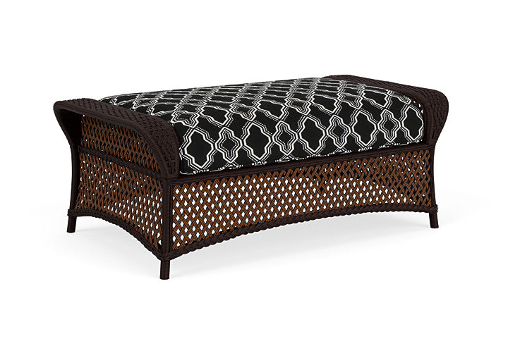 Lloyd Flanders - Grand Traverse Large Ottoman In Caramel Finish With Luna Onyx Fabric - 713270362071 view 1