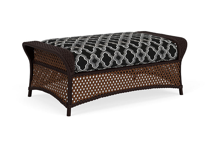 Lloyd Flanders - Grand Traverse Large Ottoman In Caramel Finish With Luna Onyx Fabric - 713270362071 view 2