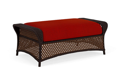 Lloyd Flanders - Grand Traverse Large Ottoman In Caramel Finish With Partyline Lollipop Fabric - 713270362054 view 2
