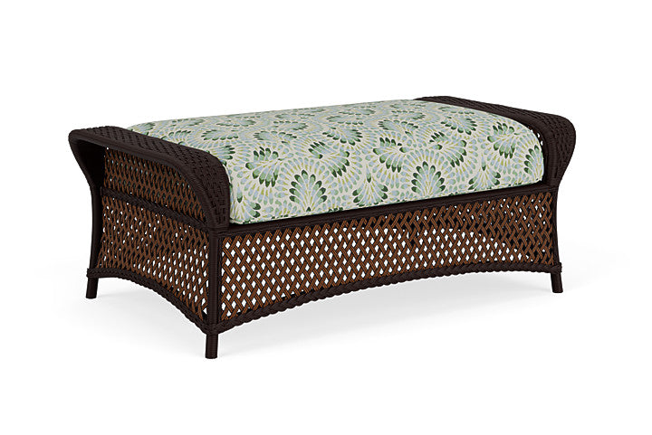 Lloyd Flanders - Grand Traverse Large Ottoman In Caramel Finish With Plume Spring Fabric - 713270362085 view 1