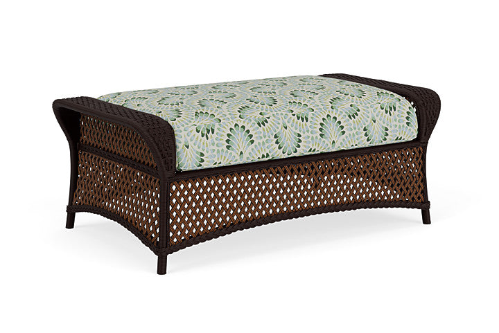 Lloyd Flanders - Grand Traverse Large Ottoman In Caramel Finish With Plume Spring Fabric - 713270362085 view 2
