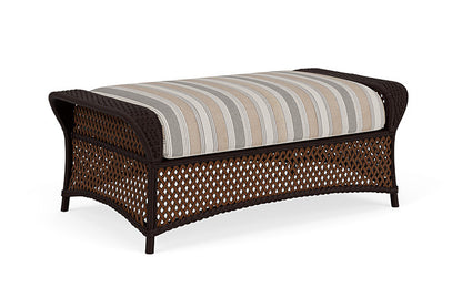 Lloyd Flanders - Grand Traverse Large Ottoman In Caramel Finish With Purveyor Pewter Fabric - 71327036146 view 1