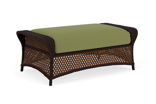 Lloyd Flanders - Grand Traverse Large Ottoman In Caramel Finish With Reflections Grass Fabric - 713270362051 view 2