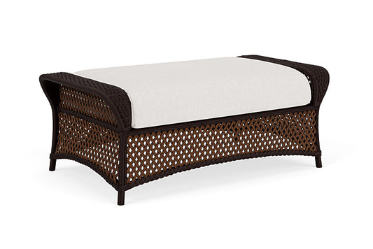 Lloyd Flanders - Grand Traverse Large Ottoman In Caramel Finish With Reflections Snow Fabric - 713270362014 view 1