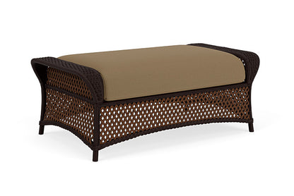 Lloyd Flanders - Grand Traverse Large Ottoman In Caramel Finish With Reflections Straw Fabric - 713270362053 view 1
