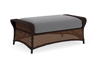 Lloyd Flanders - Grand Traverse Large Ottoman In Caramel Finish With Remy Graphite Fabric - 713270362003 view 2