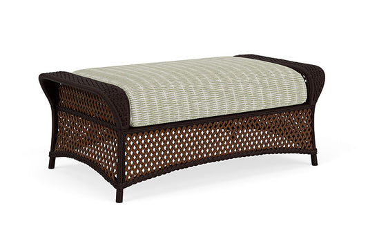 Lloyd Flanders - Grand Traverse Large Ottoman In Caramel Finish With Romulo Laurel Fabric - 713270362049 view 1