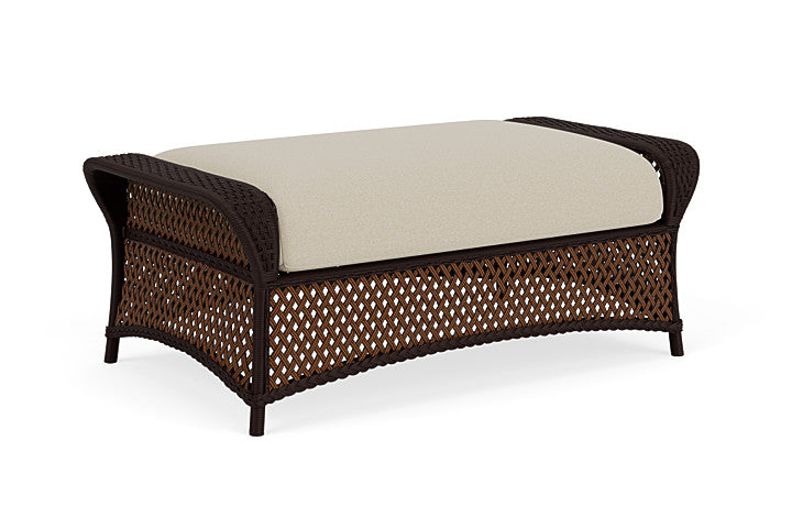 Lloyd Flanders - Grand Traverse Large Ottoman In Caramel Finish With Rumba Straw Fabric - 713270362008 view 2