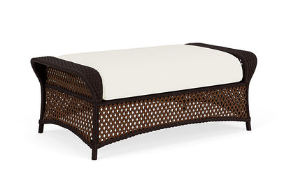 Lloyd Flanders - Grand Traverse Large Ottoman In Caramel Finish With Sailcloth Salt Fabric - 71327036890 view 1