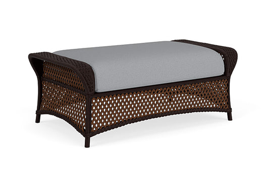 Lloyd Flanders - Grand Traverse Large Ottoman In Caramel Finish With Sandberg Pewter Fabric - 713270362029 view 1