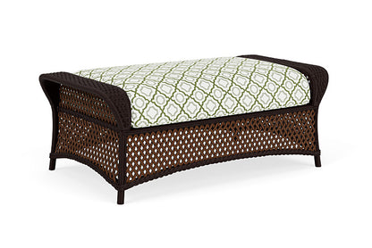Lloyd Flanders - Grand Traverse Large Ottoman In Caramel Finish With Savannah Green Fabric - 713270362064 view 1