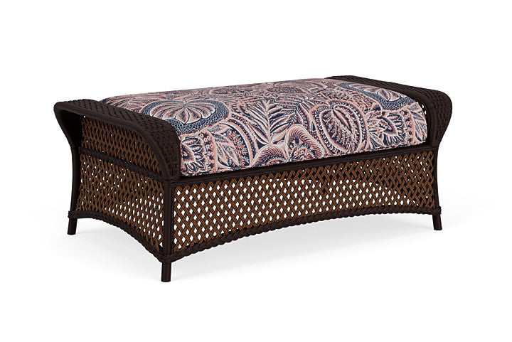 Lloyd Flanders - Grand Traverse Large Ottoman In Caramel Finish With Sensiblity Splendor Fabric - 713270362082 view 1