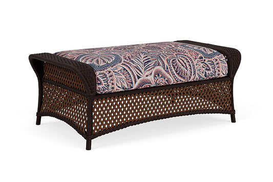 Lloyd Flanders - Grand Traverse Large Ottoman In Caramel Finish With Sensiblity Splendor Fabric - 713270362082 view 1