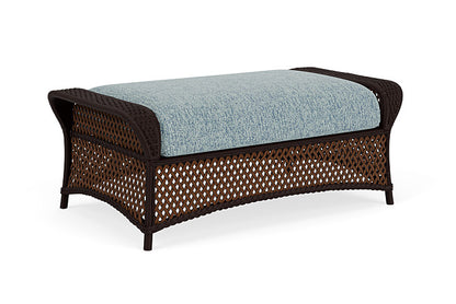 Lloyd Flanders - Grand Traverse Large Ottoman In Caramel Finish With Serene Ocean Fabric - 713270362032 view 1