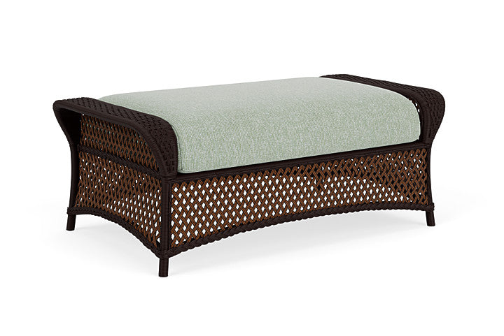 Lloyd Flanders - Grand Traverse Large Ottoman In Caramel Finish With Serene Spa Fabric - 713270362031 view 1