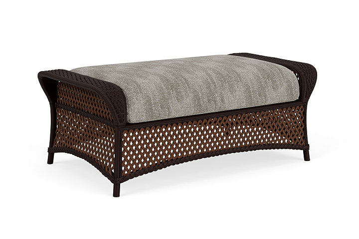 Lloyd Flanders - Grand Traverse Large Ottoman In Caramel Finish With Surface Slate Fabric - 713270362056 view 1