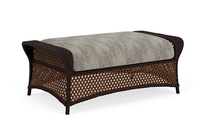Lloyd Flanders - Grand Traverse Large Ottoman In Caramel Finish With Surface Slate Fabric - 713270362056 view 2