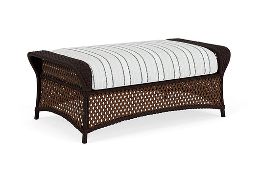 Lloyd Flanders - Grand Traverse Large Ottoman In Caramel Finish With Tamer Fog Fabric - 713270362037 view 1