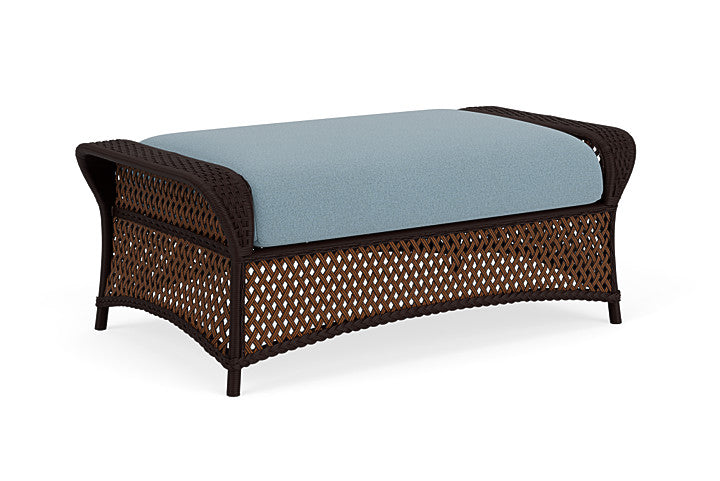 Lloyd Flanders - Grand Traverse Large Ottoman In Caramel Finish With Unearth Mist Fabric - 713270362068 view 2
